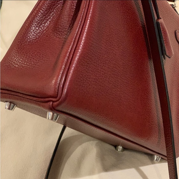 🟥Sold🟥Hermes Kelly 25 in luxe Burgundy color PHW - Picture 12 of 16
